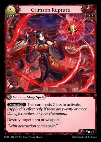 Crimson Rupture RDO-EN-339-Foil-Rare (R) - Radiant Origins - Grand Archive Card