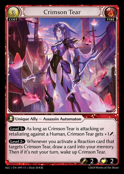 Crimson Tear ALC-EN-099-Foil-Super Rare (SR) - Alchemical Revolution - Grand Archive Card