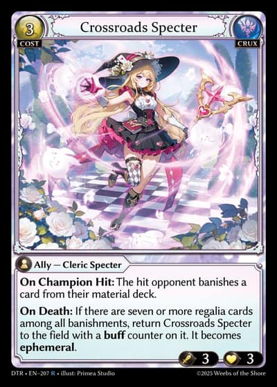 Crossroads Specter DTR-EN-207-Foil-Rare (R) - Distorted Reflections - Grand Archive Card