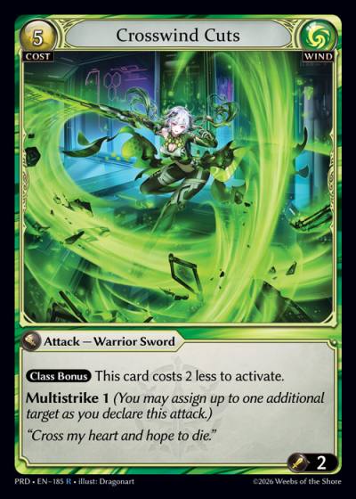 Crosswind Cuts PRD-EN-185-Foil-Rare (R) - .asphodel/paradise - Grand Archive Card