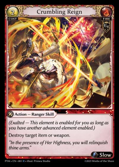 Crumbling Reign PTM-EN-081-Foil-Rare (R) - Phantom Monarchs - Grand Archive Card