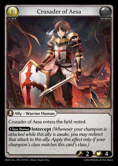 Crusader of Aesa DOA 1st-EN-079-Normal-Common (C) - Dawn of Ashes First Edition - Grand Archive Card