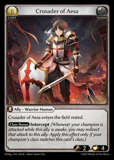 Crusader of Aesa DOAp-EN-036-Normal-Common (C) - Dawn of Ashes Prelude - Grand Archive Card