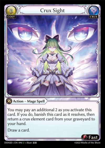 Crux Sight DOASD-EN-096-Normal-Uncommon (U) - Dawn of Ashes Starter Decks - Grand Archive Card