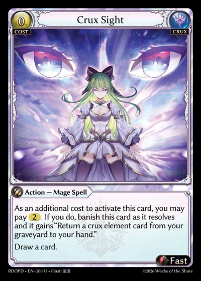 Crux Sight RDOPD-EN-200-Normal-Uncommon (U) - Radiant Origins Pantheon Decks - Grand Archive Card