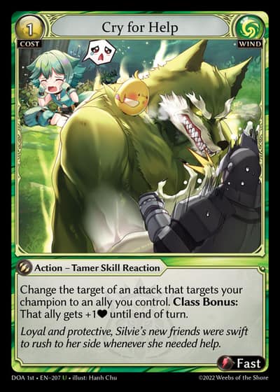 Cry for Help DOA 1st-EN-207-Foil-Uncommon (U) - Dawn of Ashes First Edition - Grand Archive Card