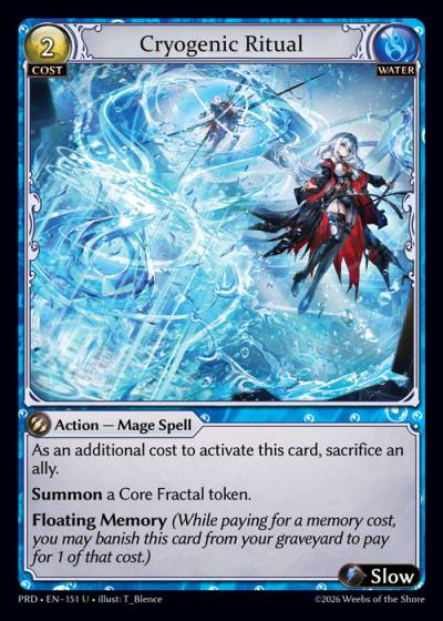 Cryogenic Ritual PRD-EN-151-Foil-Uncommon (U) - .asphodel/paradise - Grand Archive Card