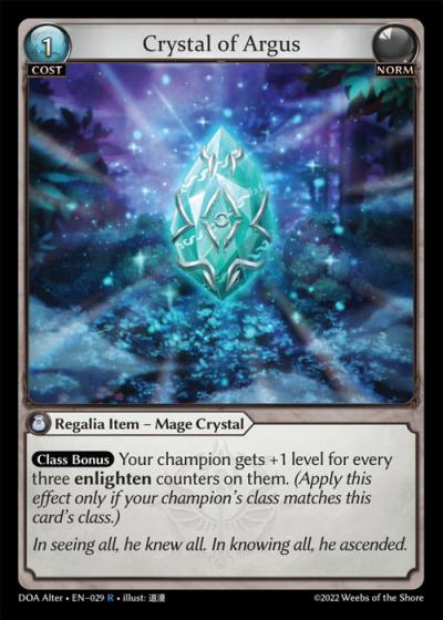 Crystal of Argus DOA Alter-EN-029-Foil-Rare (R) - Dawn of Ashes Alter Edition - Grand Archive Card