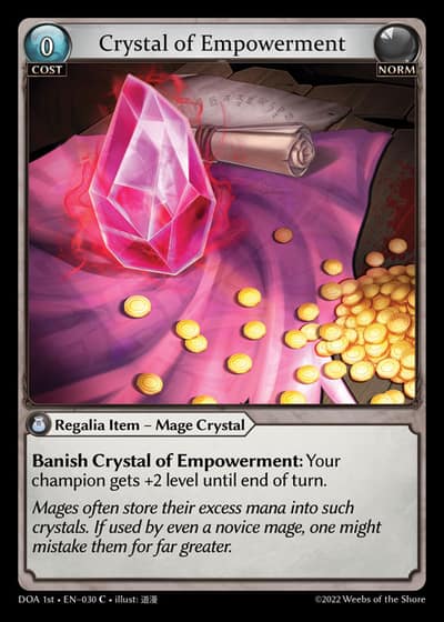 Crystal of Empowerment DOA 1st-EN-030-Foil-Common (C) - Dawn of Ashes First Edition - Grand Archive Card
