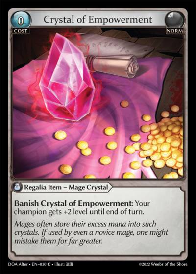 Crystal of Empowerment DOA Alter-EN-030-Normal-Common (C) - Dawn of Ashes Alter Edition - Grand Archive Card