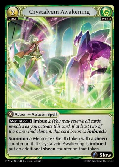 Crystalvein Awakening PTM-EN-141-Foil-Common (C) - Phantom Monarchs - Grand Archive Card