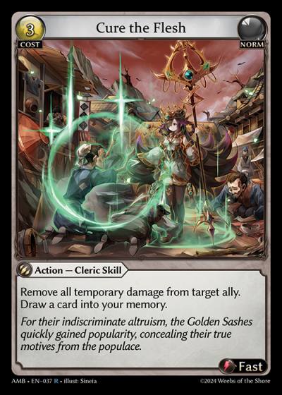 Cure the Flesh AMB-EN-037-Normal-Rare (R) - Mortal Ambition - Grand Archive Card