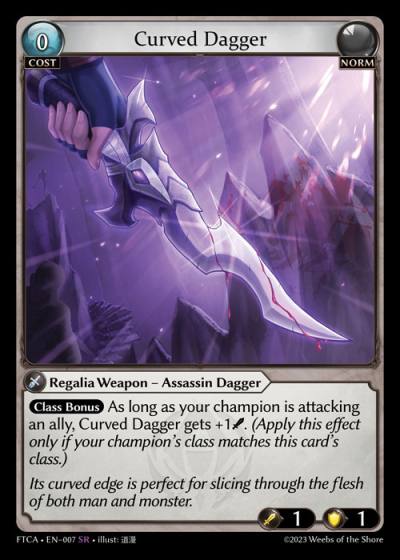 Curved Dagger FTCA-EN-007-Foil-Super Rare (SR) - Fractured Crown: Armaments - Grand Archive Card