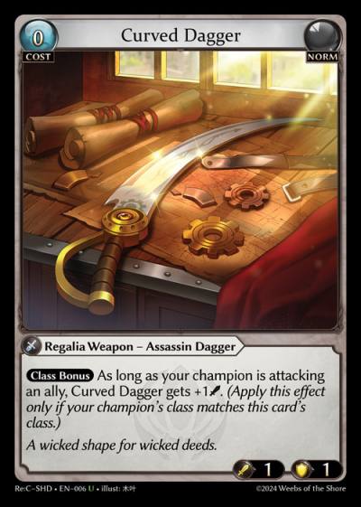 Curved Dagger ReC-SHD-EN-006-Normal-Uncommon (U) - Re:Collection Shadowdancer - Grand Archive Card