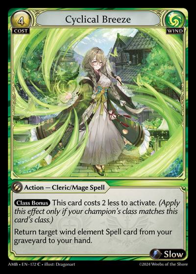 Cyclical Breeze AMB-EN-172-Normal-Common (C) - Mortal Ambition - Grand Archive Card
