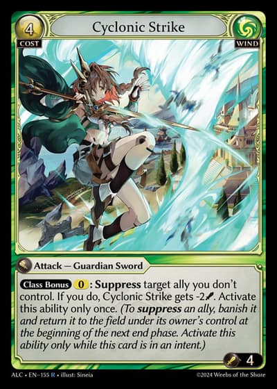 Cyclonic Strike ALC-EN-155-Foil-Rare (R) - Alchemical Revolution - Grand Archive Card