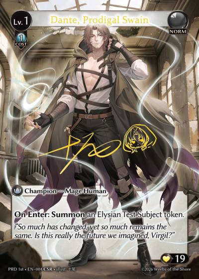 Dante, Prodigal Swain PRD 1st-EN-004-Foil-Common (C) - .asphodel/paradise First Edition - Grand Archive Card