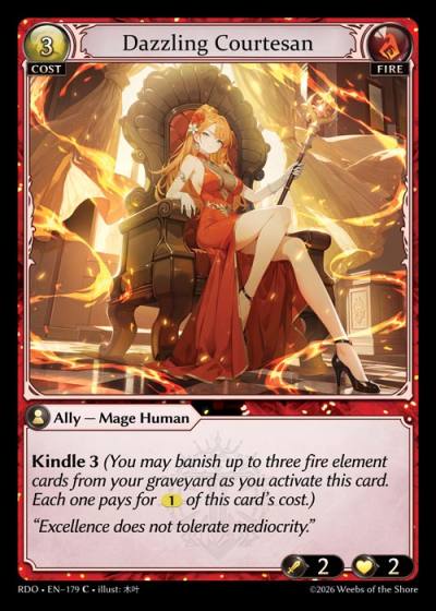 Dazzling Courtesan RDO-EN-179-Foil-Common (C) - Radiant Origins - Grand Archive Card