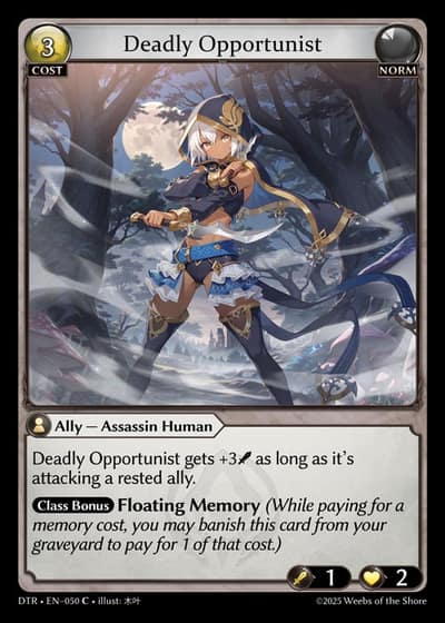 Deadly Opportunist DTR-EN-050-Foil-Common (C) - Distorted Reflections - Grand Archive Card