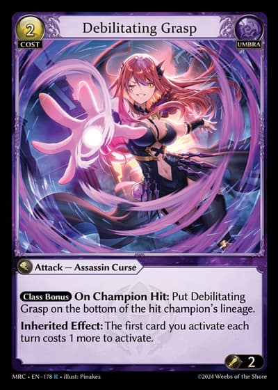 Debilitating Grasp MRC-EN-178-Foil-Rare (R) - Mercurial Heart - Grand Archive Card