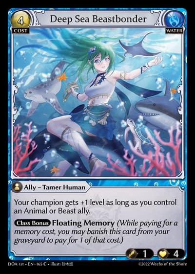 Deep Sea Beastbonder DOA 1st-EN-165-Foil-Common (C) - Dawn of Ashes First Edition - Grand Archive Card