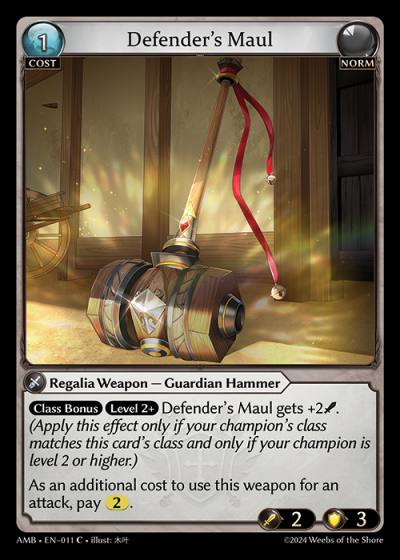 Defender's Maul AMB-EN-011-Normal-Common (C) - Mortal Ambition - Grand Archive Card
