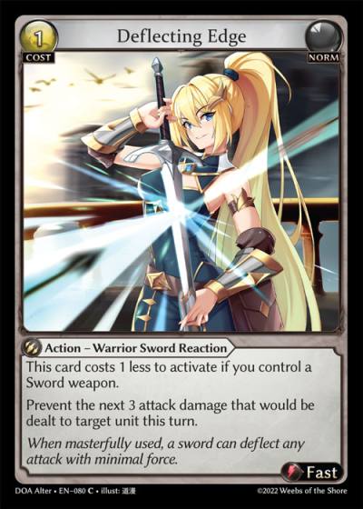 Deflecting Edge DOA Alter-EN-080-Foil-Common (C) - Dawn of Ashes Alter Edition - Grand Archive Card