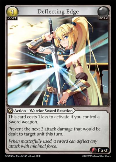 Deflecting Edge DOASD-EN-043-Normal-Common (C) - Dawn of Ashes Starter Decks - Grand Archive Card
