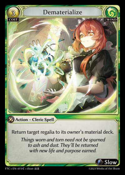 Dematerialize FTC-EN-073-Foil-Common (C) - Fractured Crown - Grand Archive Card