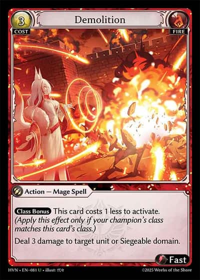 Demolition HVN-EN-081-Foil-Uncommon (U) - Abyssal Heaven - Grand Archive Card