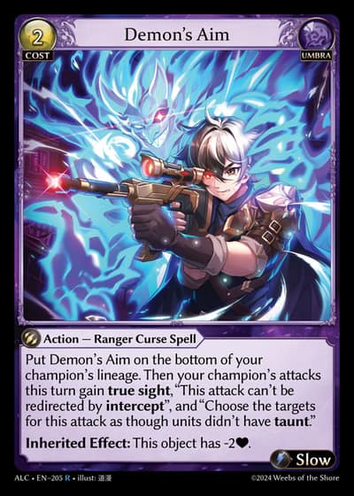Demon's Aim ALC-EN-205-Foil-Rare (R) - Alchemical Revolution - Grand Archive Card