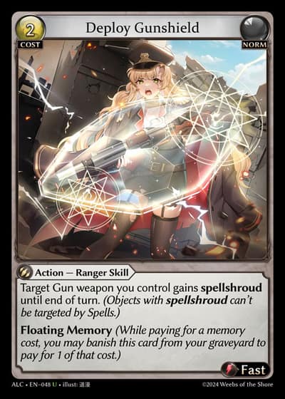 Deploy Gunshield ALC-EN-048-Foil-Uncommon (U) - Alchemical Revolution - Grand Archive Card