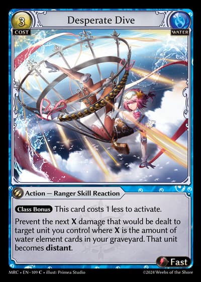Desperate Dive MRC-EN-109-Foil-Common (C) - Mercurial Heart - Grand Archive Card