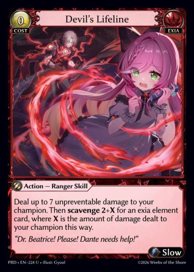 Devil's Lifeline PRD-EN-224-Foil-Uncommon (U) - .asphodel/paradise - Grand Archive Card