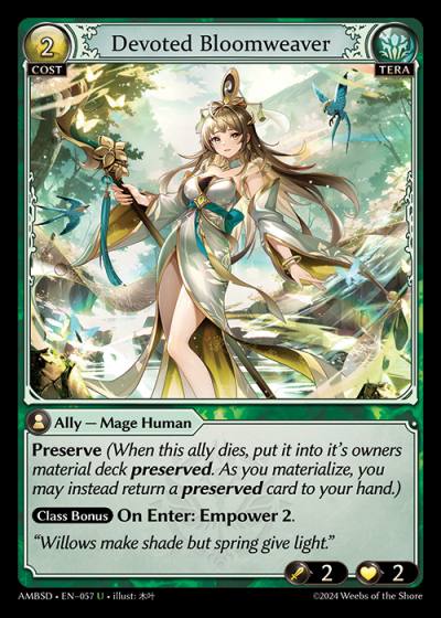 Devoted Bloomweaver AMBSD-EN-057-Normal-Uncommon (U) - Mortal Ambition Starter Decks - Grand Archive Card