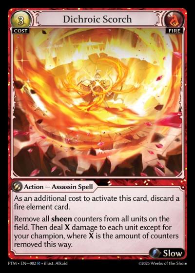 Dichroic Scorch PTM-EN-082-Foil-Rare (R) - Phantom Monarchs - Grand Archive Card