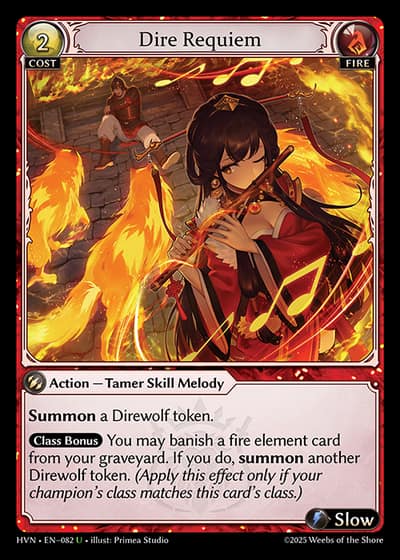 Dire Requiem HVN-EN-082-Foil-Uncommon (U) - Abyssal Heaven - Grand Archive Card
