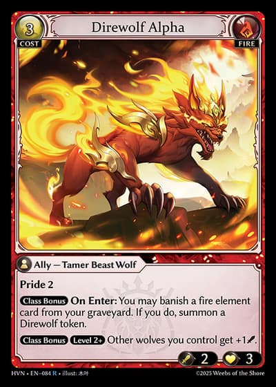 Direwolf Alpha HVN-EN-084-Foil-Rare (R) - Abyssal Heaven - Grand Archive Card
