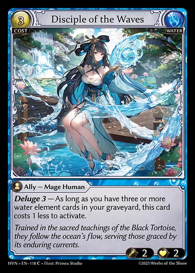 Disciple of the Waves HVN-EN-118-Foil-Common (C) - Abyssal Heaven - Grand Archive Card