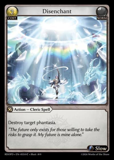 Disenchant RDOPD-EN-055A-Normal-Common (C) - Radiant Origins Pantheon Decks - Grand Archive Card