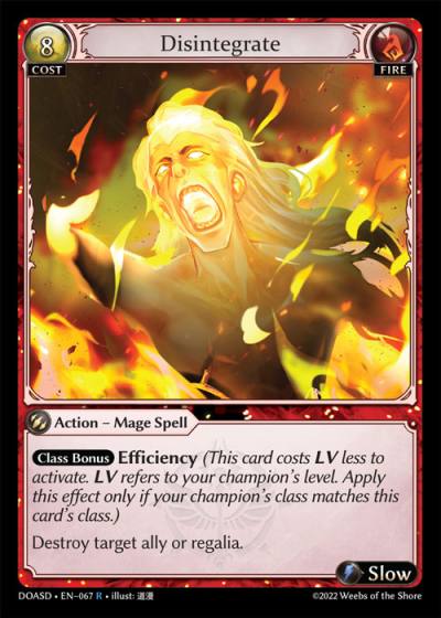 Disintegrate DOASD-EN-067-Normal-Rare (R) - Dawn of Ashes Starter Decks - Grand Archive Card