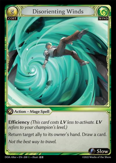Disorienting Winds DOA Alter-EN-208-Foil-Uncommon (U) - Dawn of Ashes Alter Edition - Grand Archive Card