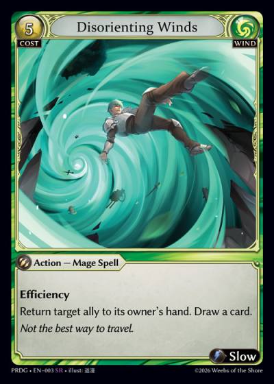 Disorienting Winds PRDG-EN-003-Foil-Super Rare (SR) - .asphodel/paradise Grimoire - Grand Archive Card
