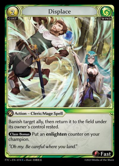 Displace FTC-EN-074-Foil-Rare (R) - Fractured Crown - Grand Archive Card