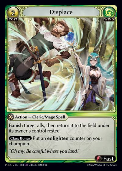 Displace PRDG-EN-004-Foil-Super Rare (SR) - .asphodel/paradise Grimoire - Grand Archive Card