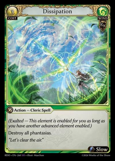 Dissipation RDO-EN-260-Foil-Super Rare (SR) - Radiant Origins - Grand Archive Card