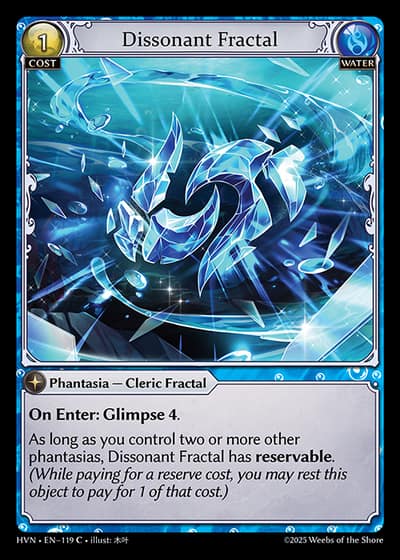Dissonant Fractal HVN-EN-119-Foil-Common (C) - Abyssal Heaven - Grand Archive Card