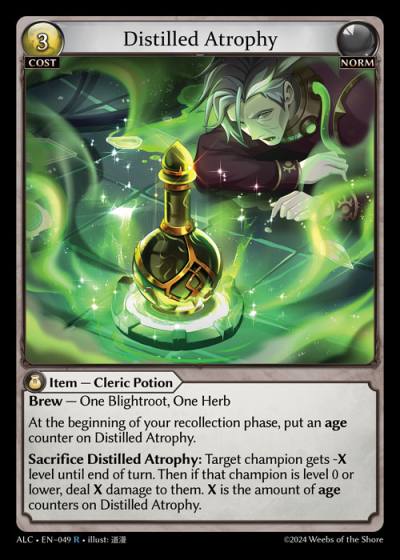 Distilled Atrophy ALC-EN-049-Foil-Rare (R) - Alchemical Revolution - Grand Archive Card