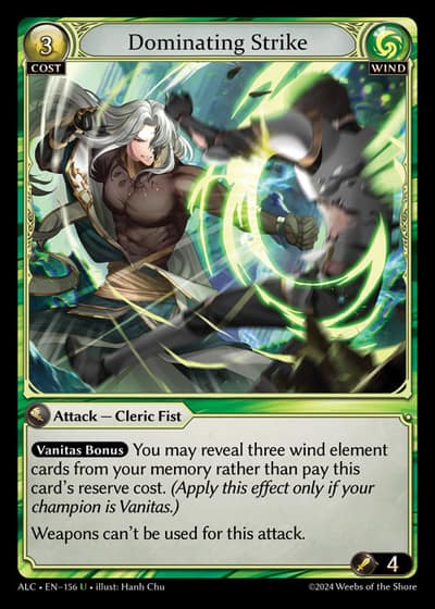 Dominating Strike ALC-EN-156-Foil-Uncommon (U) - Alchemical Revolution - Grand Archive Card