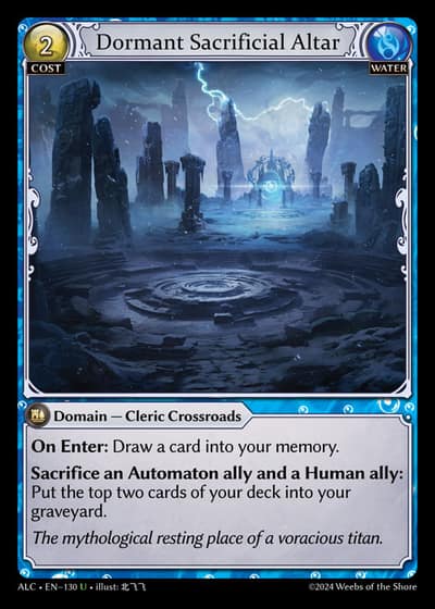 Dormant Sacrificial Altar ALC-EN-130-Foil-Uncommon (U) - Alchemical Revolution - Grand Archive Card